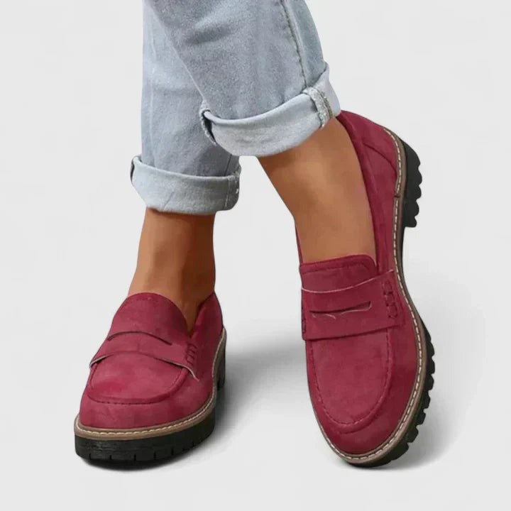 Women's Comfort Penny Loafers | Lug Sole - lifestyle