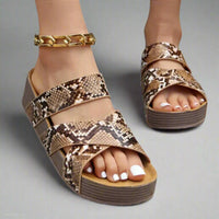 Women's Comfort Sandals | Cross Strap Braided - side