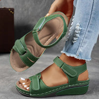 Women's Comfort Wedge Sandals | Double Strap - close-up