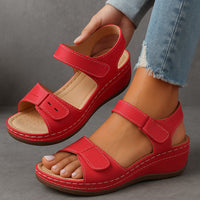 Women's Comfort Wedge Sandals | Double Strap - front