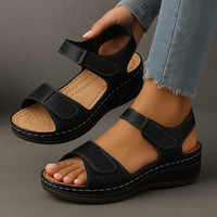 Women's Comfort Wedge Sandals | Double Strap - lifestyle