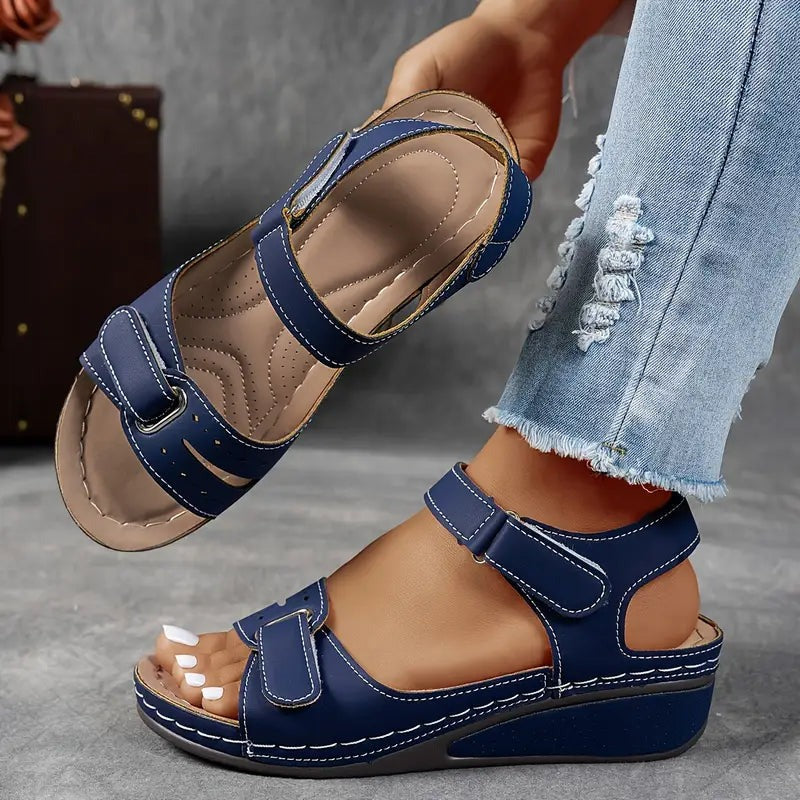 Women's Comfort Wedge Sandals | Double Strap - view