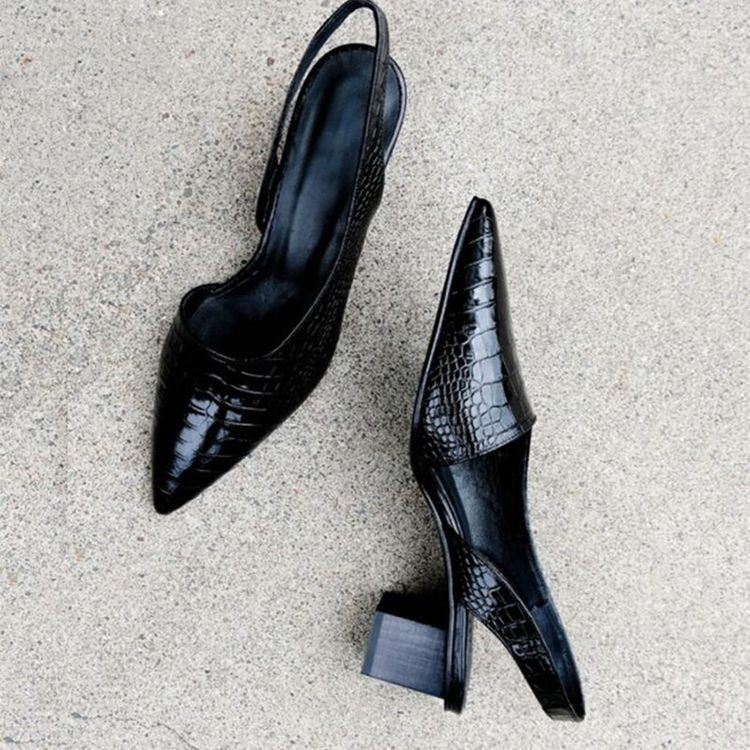 Women's Comfortable Heels | Pointed Toe - back