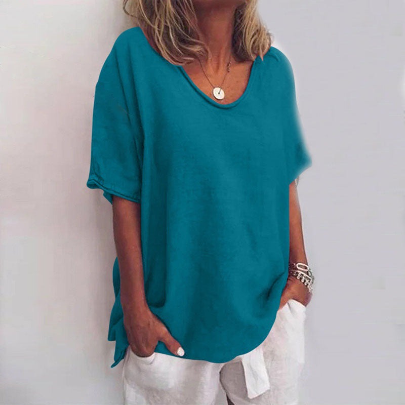 Women's Comfortable Loose Blouse - close-up