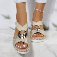 Women's Comfortable Cushioned Wedge Sandals - detail