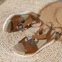 Women's Comfortable Cushioned Wedge Sandals - side