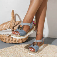 Women's Comfortable Cushioned Wedge Sandals - view