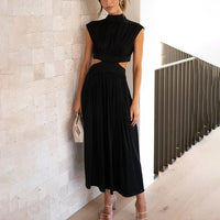 Women's Elegant Cut-Out Midi Dress - back