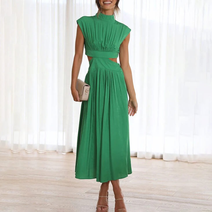 Women's Elegant Cut-Out Midi Dress - hero