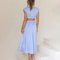 Women's Elegant Cut-Out Midi Dress - look