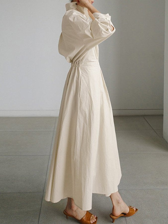 Women's Elegant Long Sleeve | Maxi Dress - back