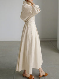 Women's Elegant Long Sleeve | Maxi Dress - back