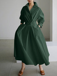 Women's Elegant Long Sleeve | Maxi Dress - close-up