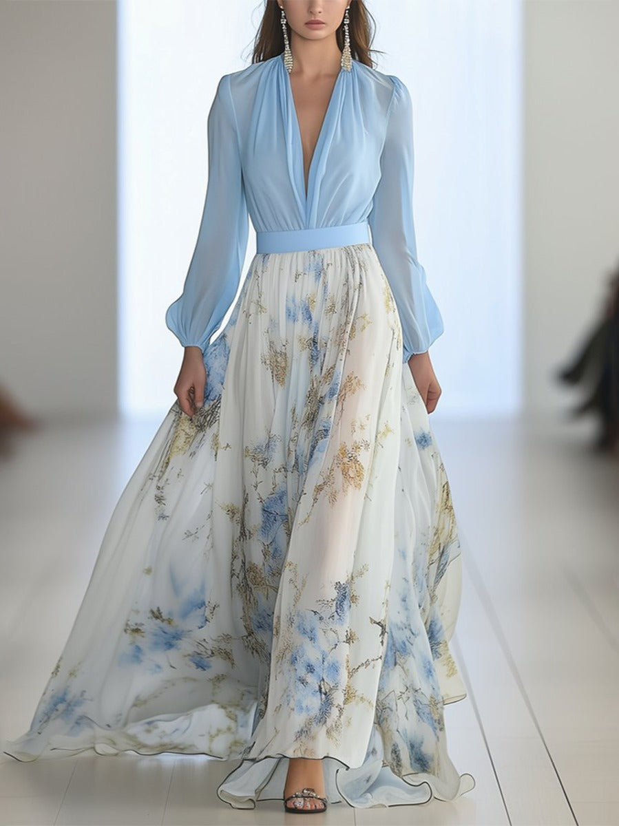 Women's Floral Maxi Dress | Long Sleeve - hero