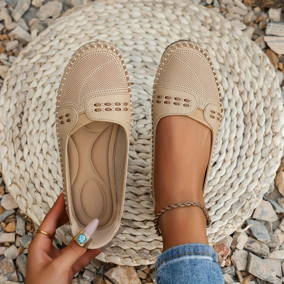 Women's Loafers | Perforated Slip On - hero