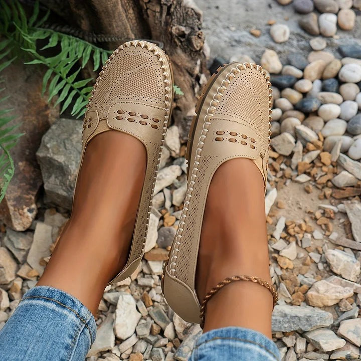 Women's Loafers | Perforated Slip On - lifestyle