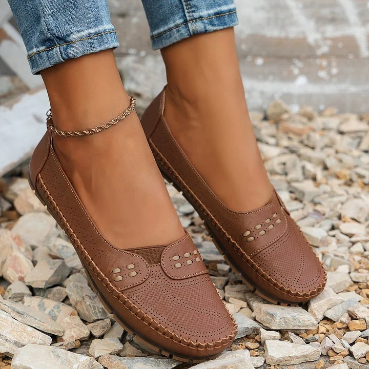 Women's Loafers | Perforated Slip On - view