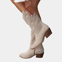 Women's Mid Calf Cowboy Comfort Boots - detail