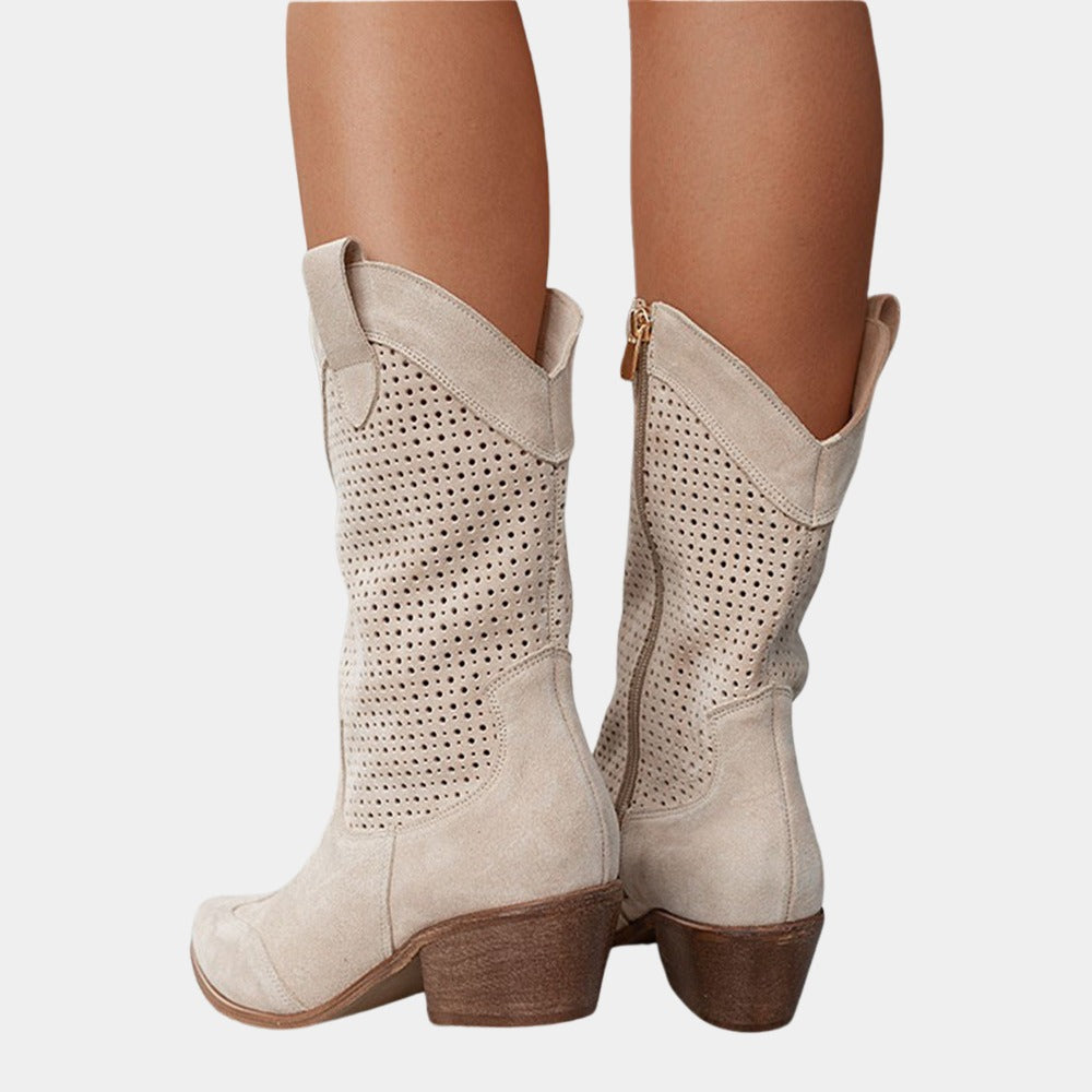 Women's Mid Calf Cowboy Comfort Boots - view