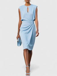 Women's Sophisticated Ruched Dress - back