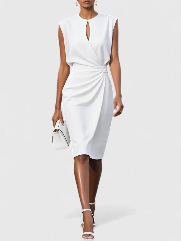 Women's Sophisticated Ruched Dress - close-up