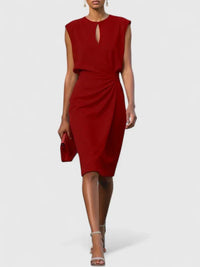Women's Sophisticated Ruched Dress - lifestyle