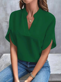 Women's Sophisticated V-Neck Blouse - close-up