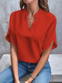 Women's Sophisticated V-Neck Blouse - detail