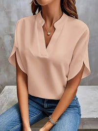 Women's Sophisticated V-Neck Blouse - lifestyle