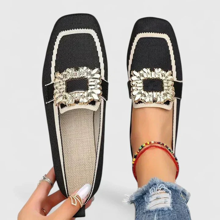 Women's Square Toe Orthopaedic Loafers - front