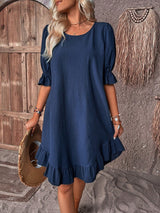 Women's Tummy Covering Summer Dress | Ruffle Hem