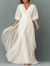 Women's V-Neck Tiered Maxi Dress | Wedding Guest Cascading Ruffle Skirt - lifestyle